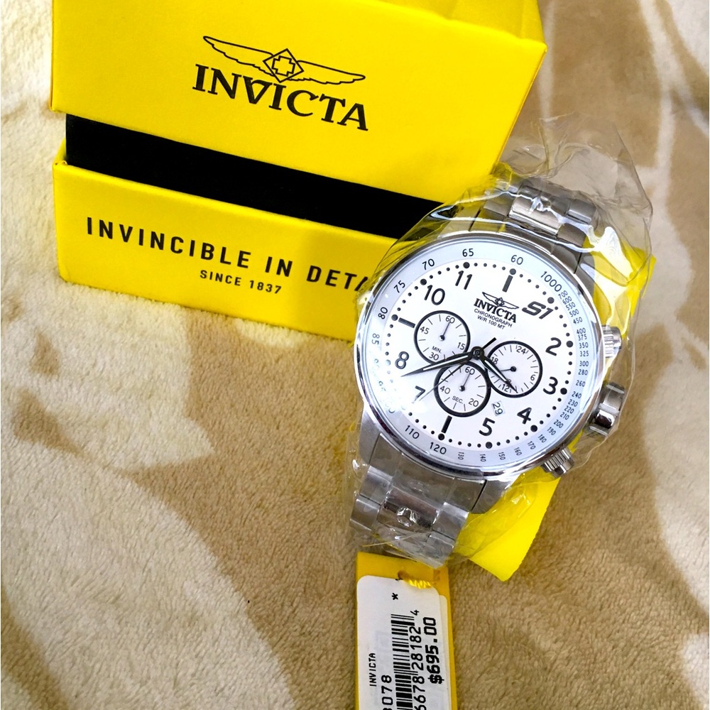INVICTA SI RALLY 23078 MEN’S ROUND ANALOG CHRONOGRAPH STAINLESS STEEL WATCH